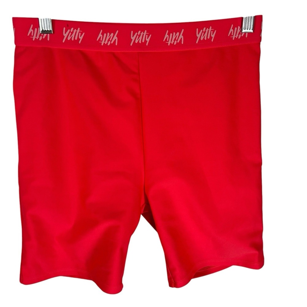 Yitty Women Large Pink Stretchy Logo Bike Shorts SO2251574-7408-50740